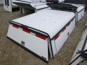 2014 – 2018 GMC Sierra or Chevrolet Silverado 6’6 White Swiss Contractor Truck Cap