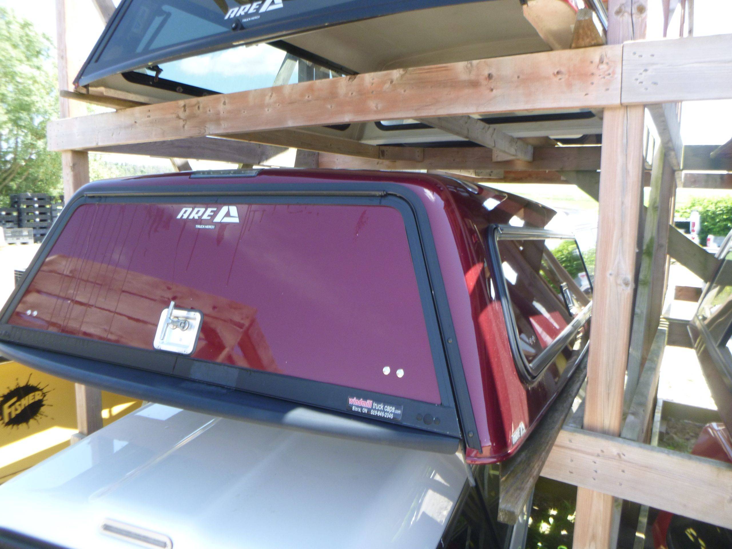 Dodge Ram 6’4 CREW Cab PRV Velvet Red Tricoat ARE Truck Cap