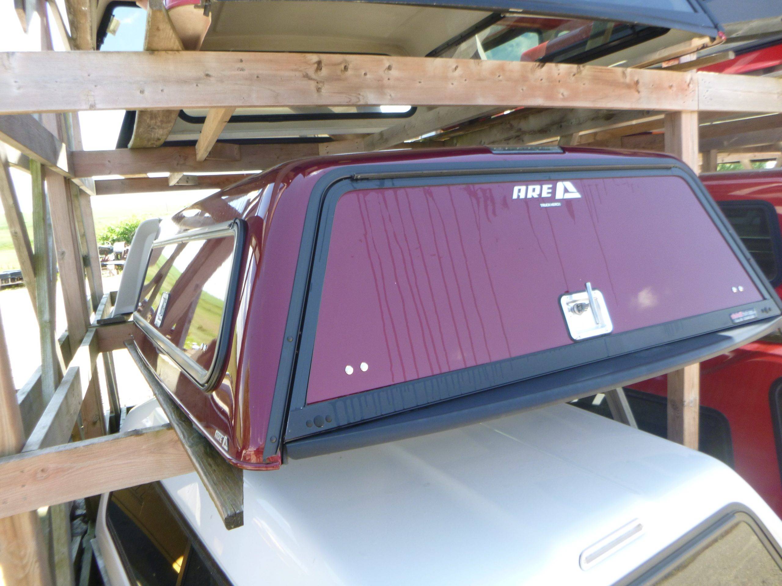Dodge Ram 6’4 CREW Cab PRV Velvet Red Tricoat ARE Truck Cap - Image 2