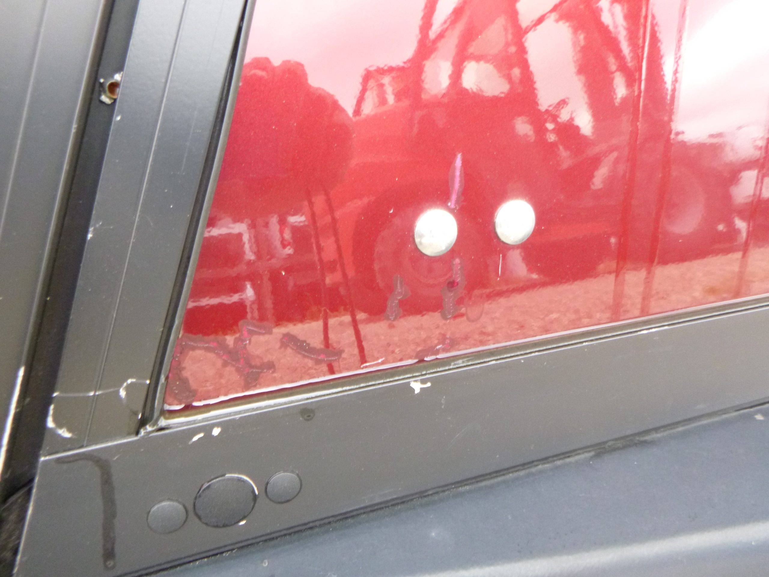 Dodge Ram 6’4 CREW Cab PRV Velvet Red Tricoat ARE Truck Cap - Image 4