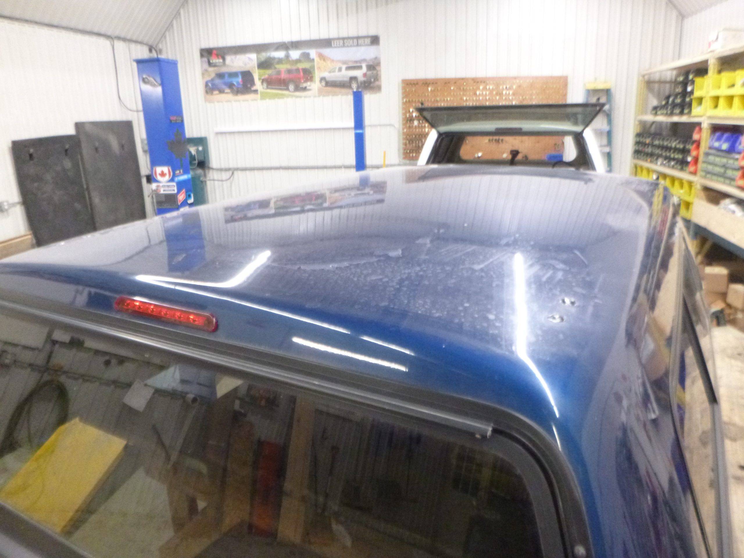 2014 – 2018 GMC Sierra or Chevrolet Silverado 6’6 Blue Ranch Truck Cap - Image 5