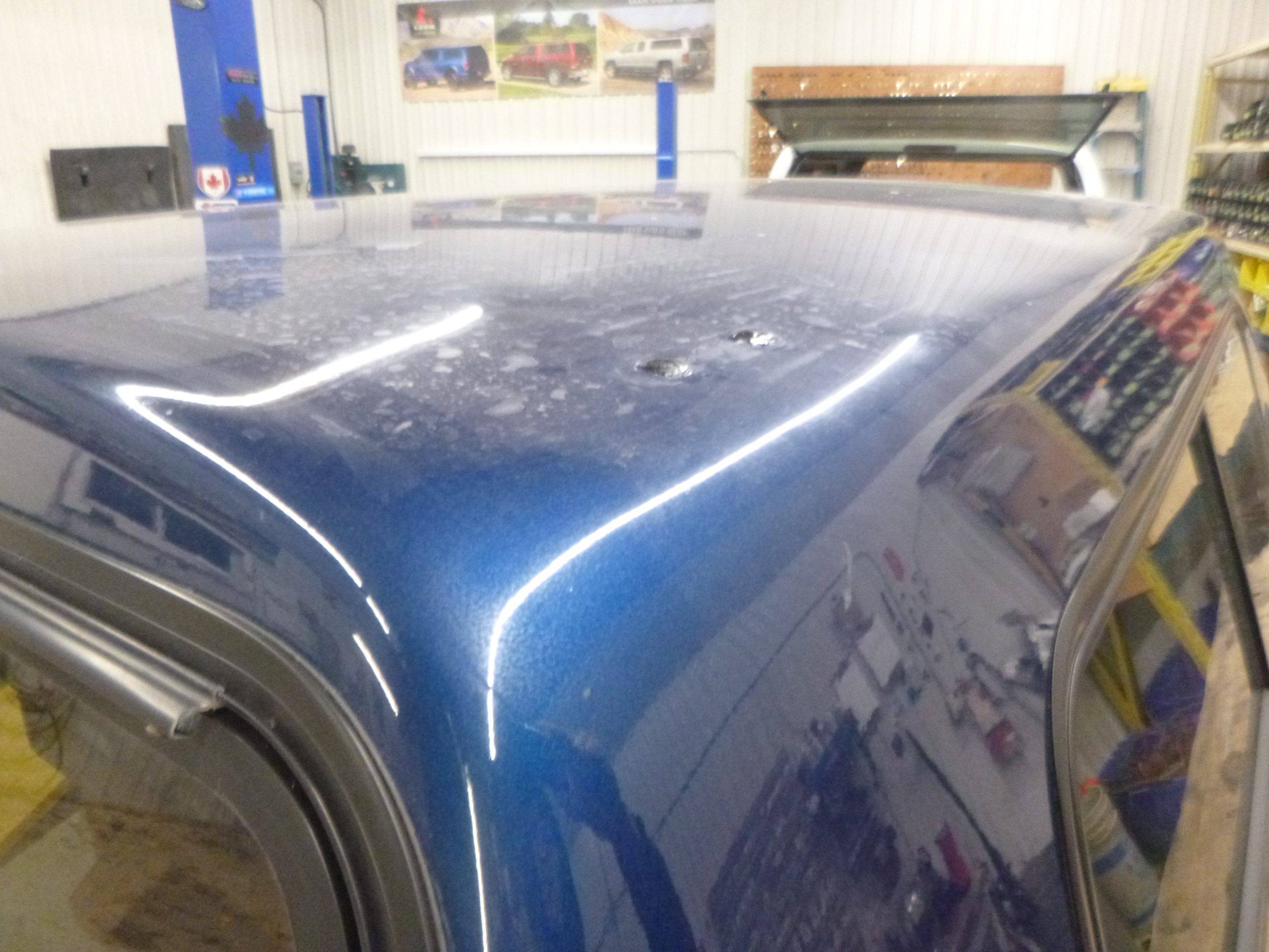 2014 – 2018 GMC Sierra or Chevrolet Silverado 6’6 Blue Ranch Truck Cap - Image 6