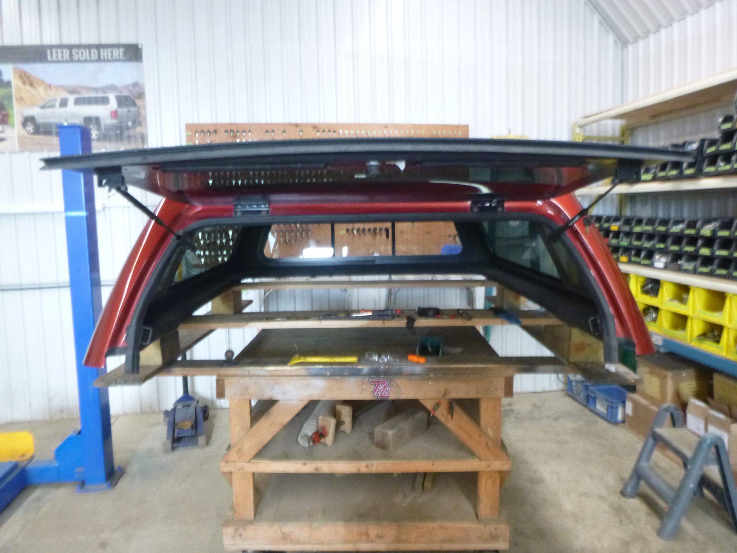 2014 – 2018 GMC Sierra or Chevrolet Silverado 6’6 GPJ Red Century Royal Truck Cap - Image 5