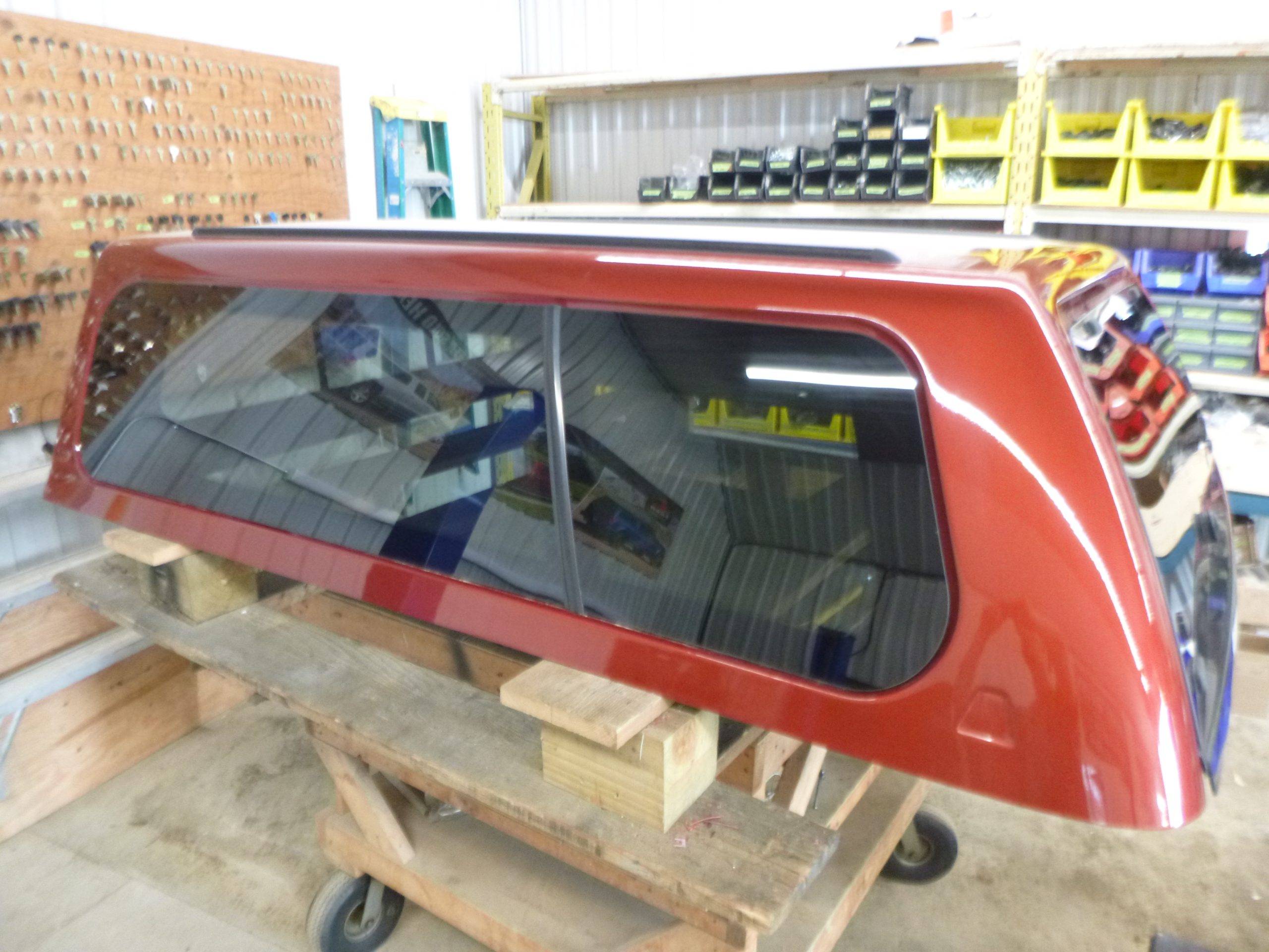 2014 – 2018 GMC Sierra or Chevrolet Silverado 6’6 GPJ Red Century Royal Truck Cap - Image 4