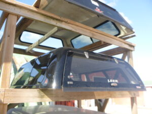 2007 – 2013 Chevrolet Silverado 5’8 Crew Cab Black Leer100XL Truck Cap
