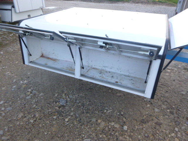 2014 – 2018 GMC Sierra or Chevrolet Silverado 5’8 White ARE Contractor Truck Cap - Image 4