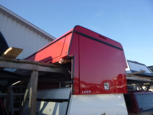 2014 – 2018 GMC Sierra or Chevrolet Silverado 8′ G7C Pull Me Over Red Leer Contractor Truck Cap