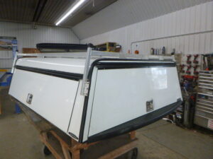 Dodge Ram 6’4 White Swiss Contractor Truck Cap