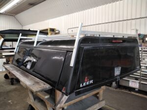 GMC Sierra or Chevrolet Silverado 6’6 Black Leer Contractor Truck Cap