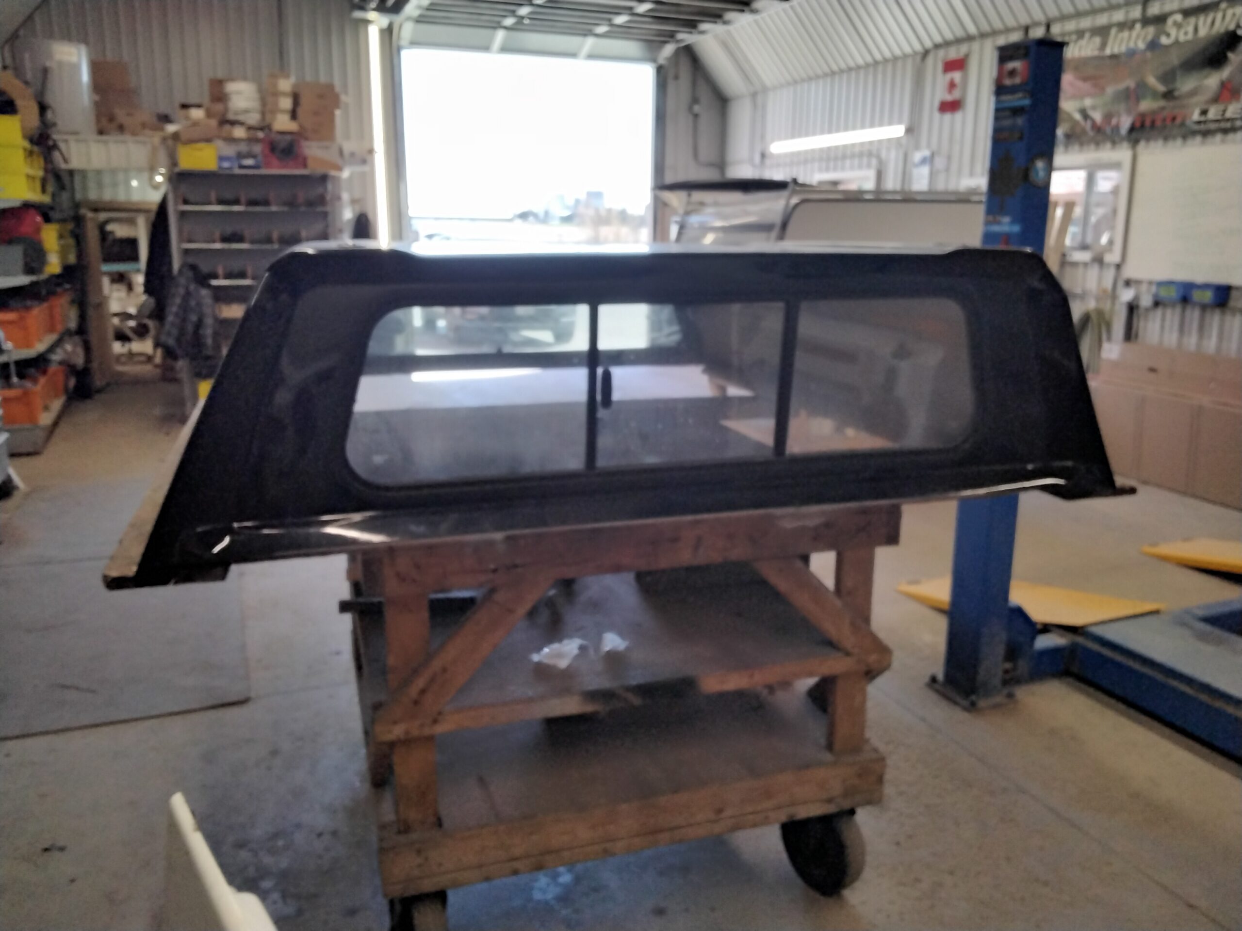 GMC Sierra 6’6 Black Fibrobec Truck Cap - Image 4