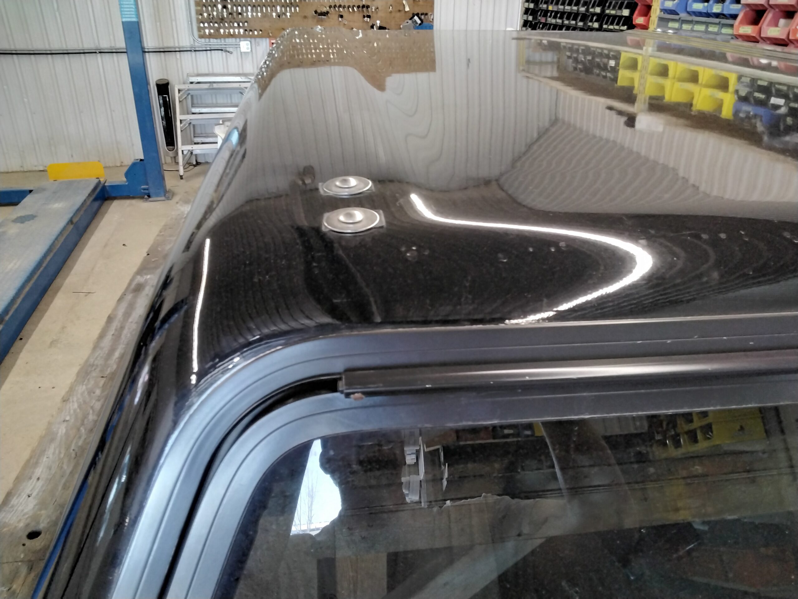 GMC Sierra 6’6 Black Fibrobec Truck Cap - Image 6