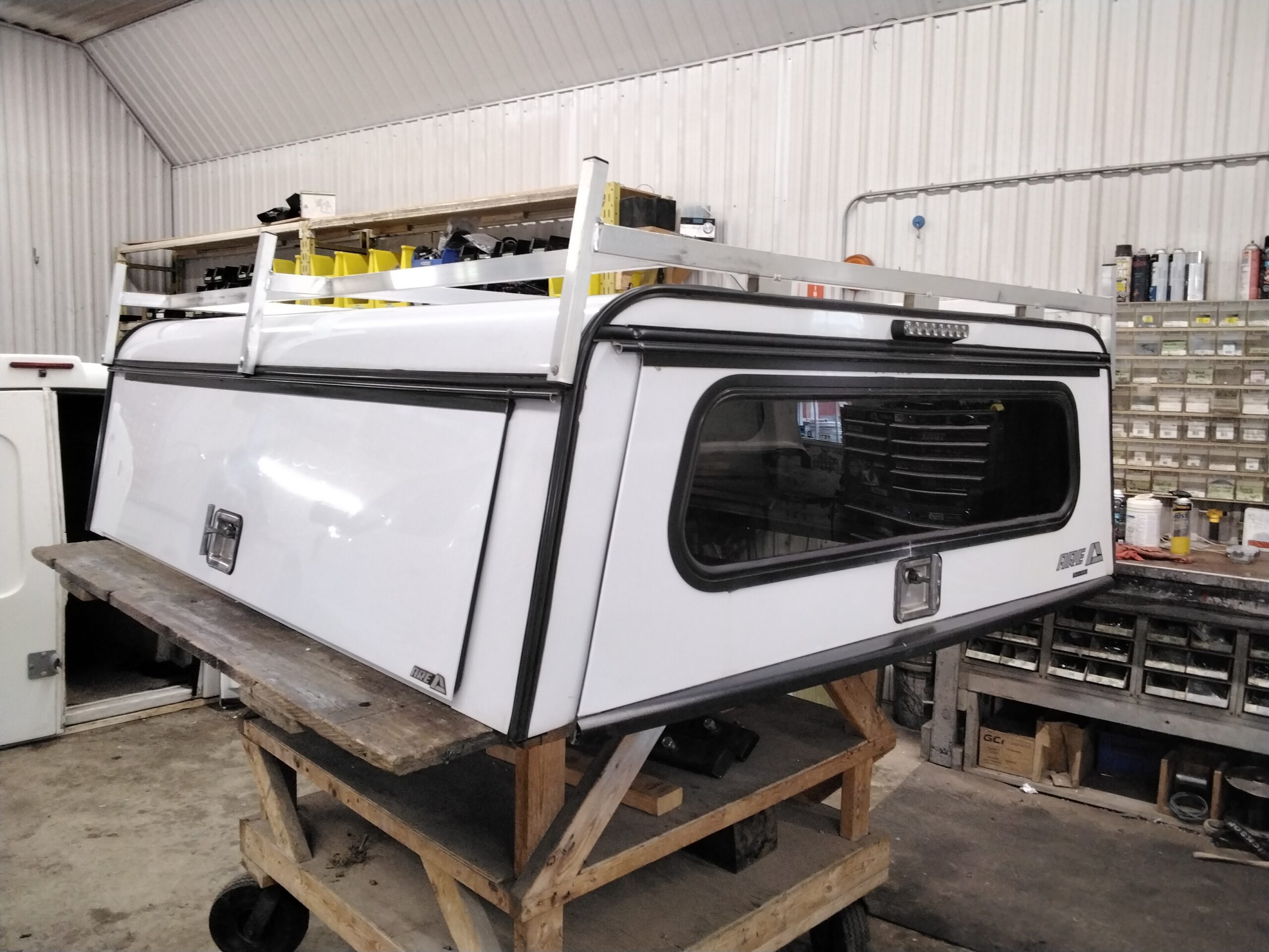 GMC Sierra or Chevrolet Silverado 6’6 White ARE Contractor Truck Cap - Image 2