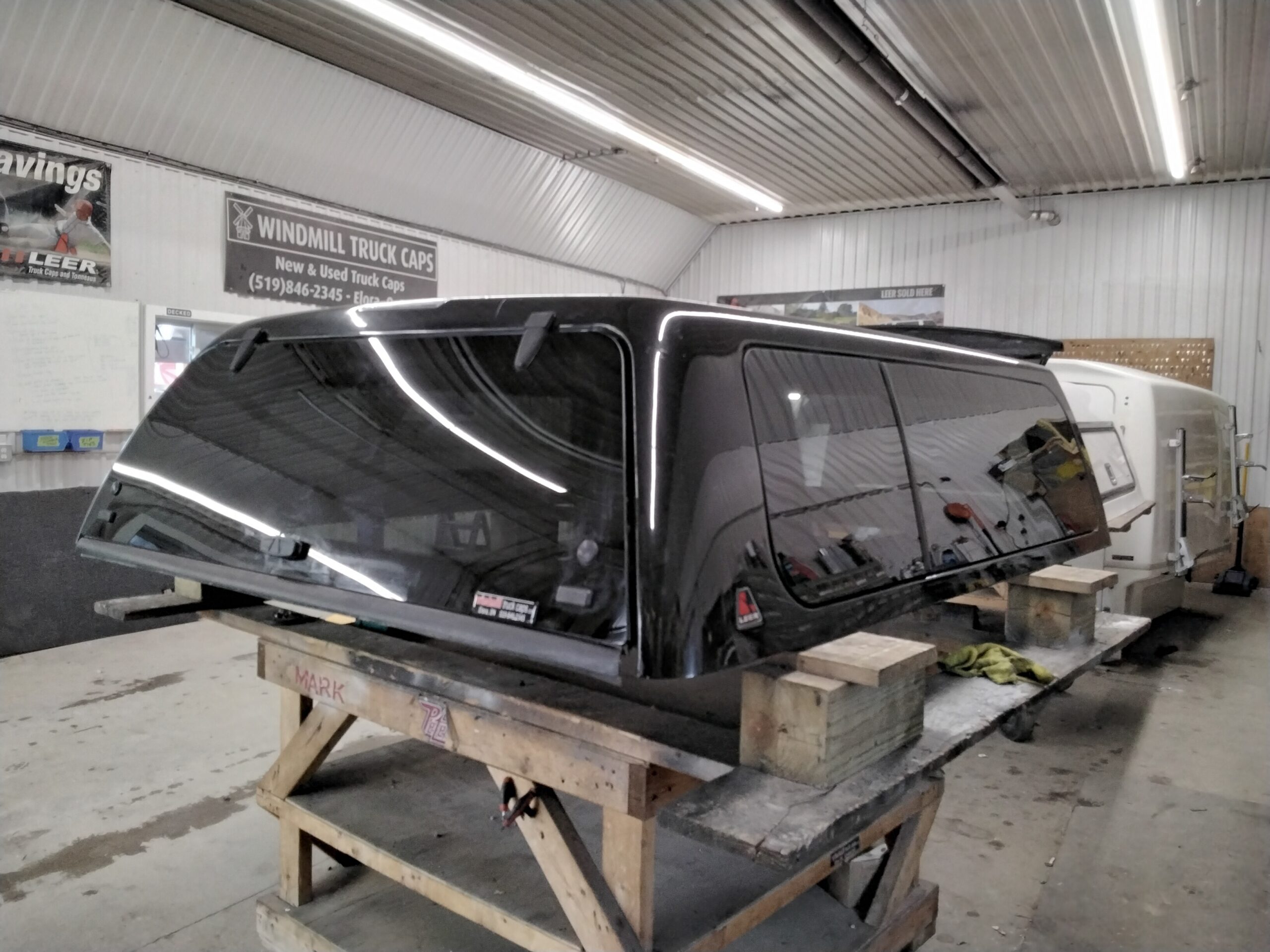 Toyota Tundra 6’6 202 Black Leer100XL Truck Cap - Image 2