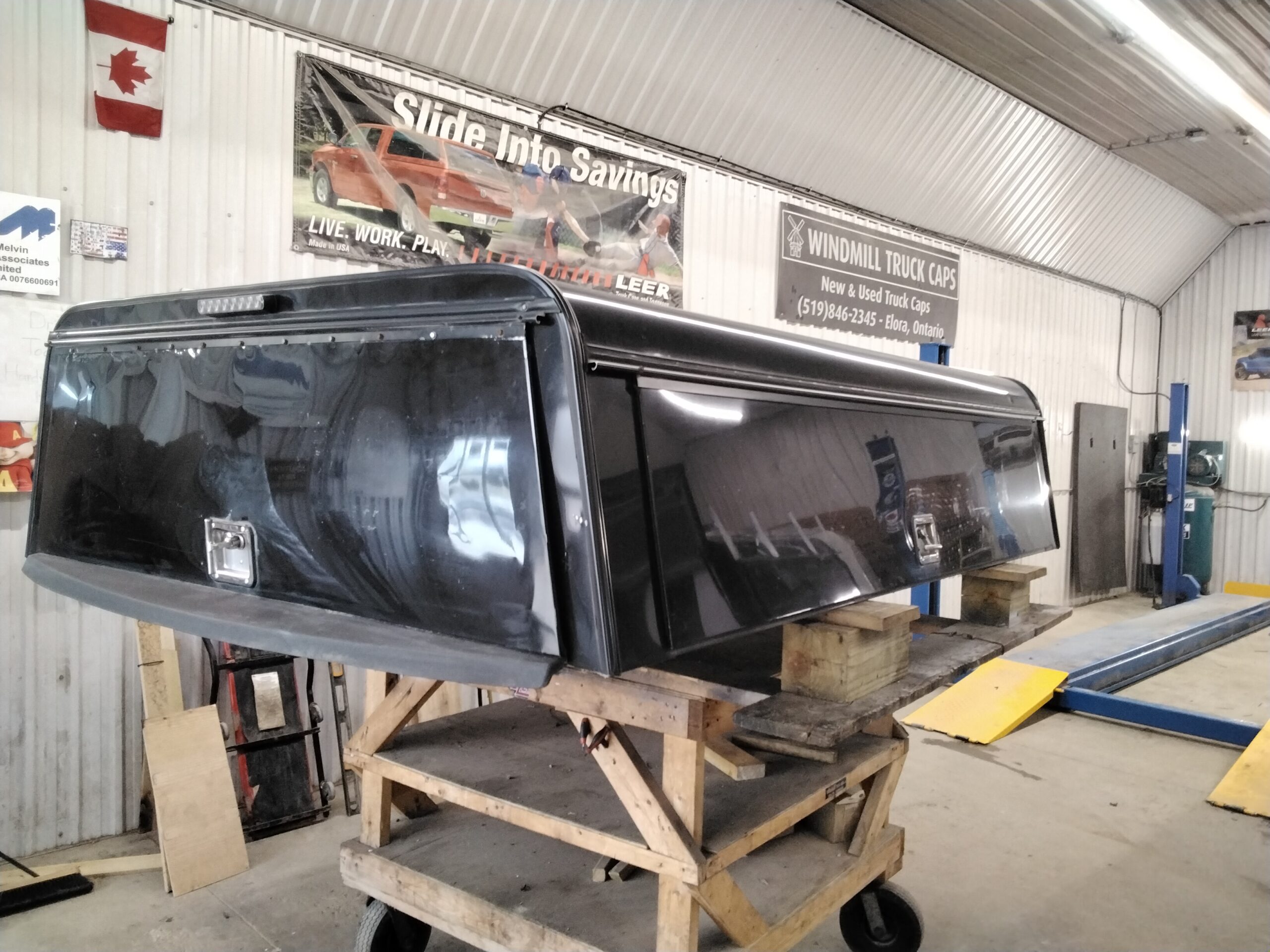 GMC Sierra or Chevrolet Silverado 1500 8′ Black ARE Contractor Truck Cap - Image 2
