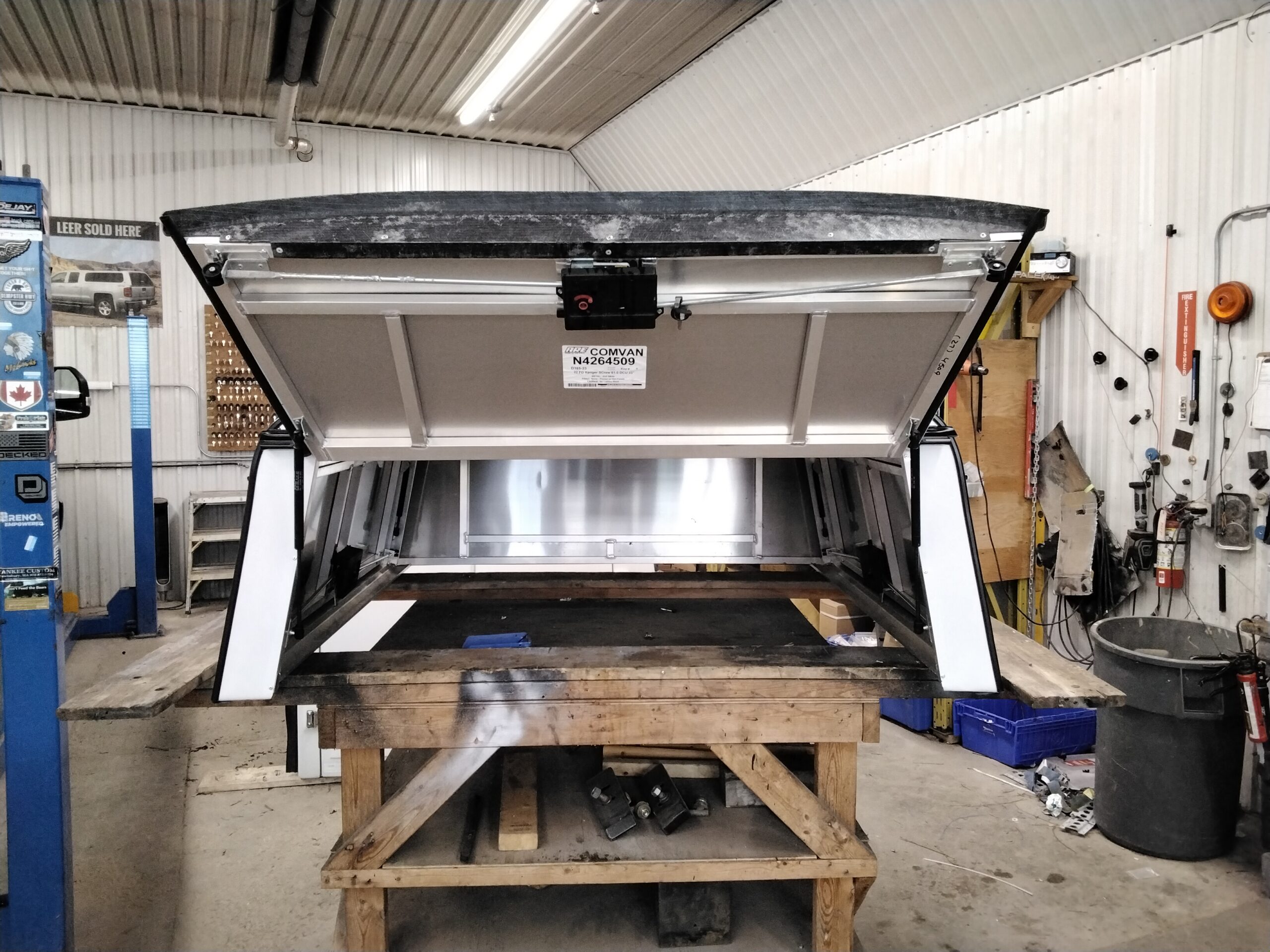 2019 – 2023 Ford Ranger 5′ White ARE Contractor Truck Cap - Image 3