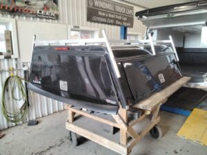 GMC Sierra or Chevrolet Silverado 5’8 Black Leer Contractor Truck Cap