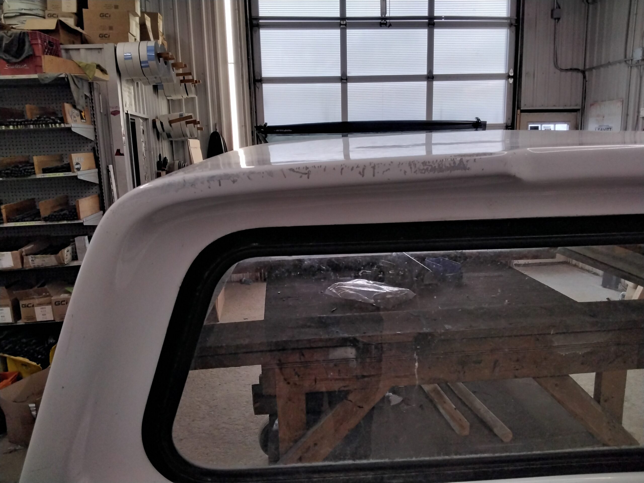 Chevrolet Silverado or GMC Sierra 8′ GAZ White Ranch Truck Cap - Image 6