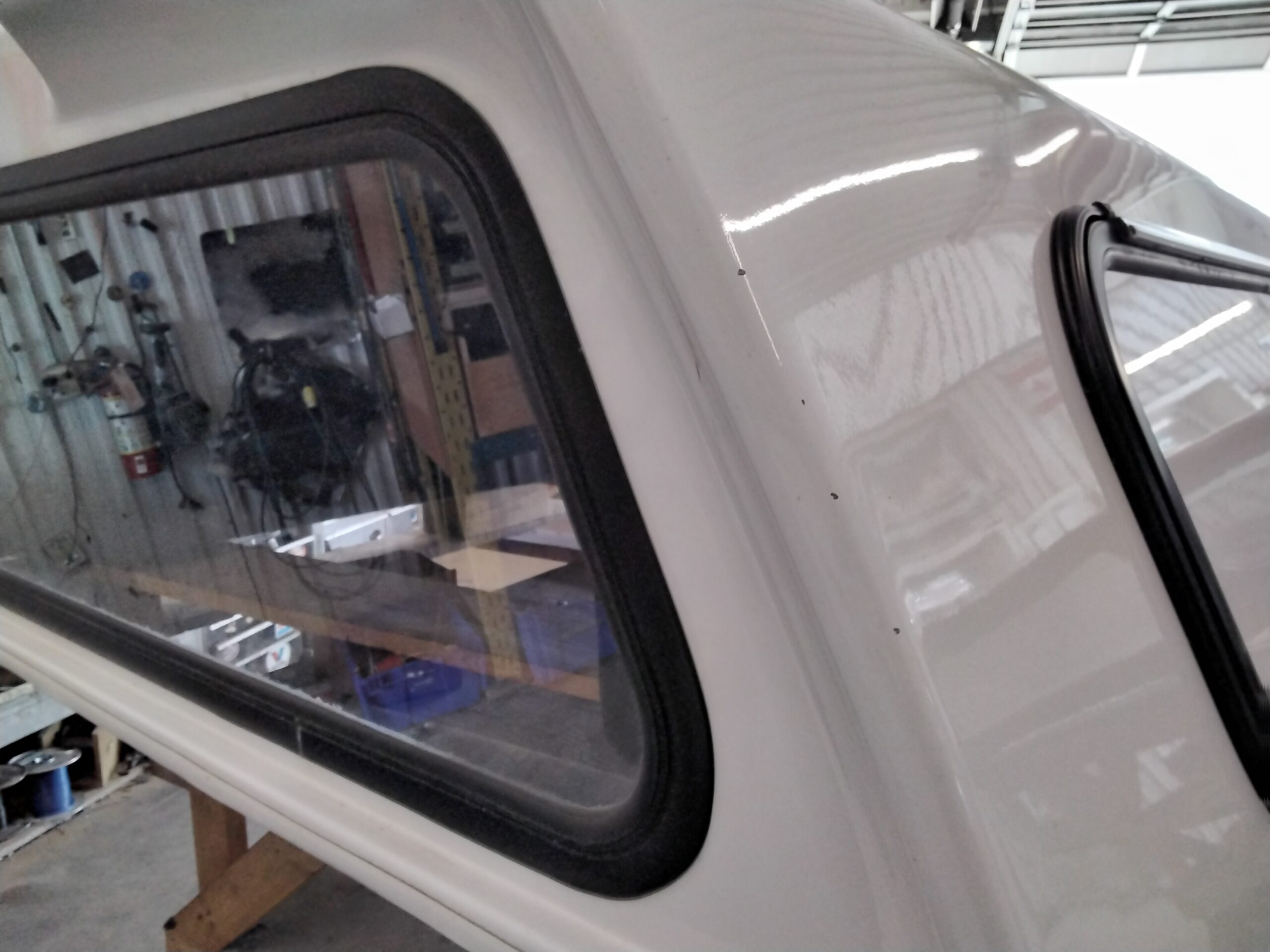 2014 – 2018 GMC Sierra or Chevrolet Silverado 6’6 White Ranch Truck Cap - Image 10