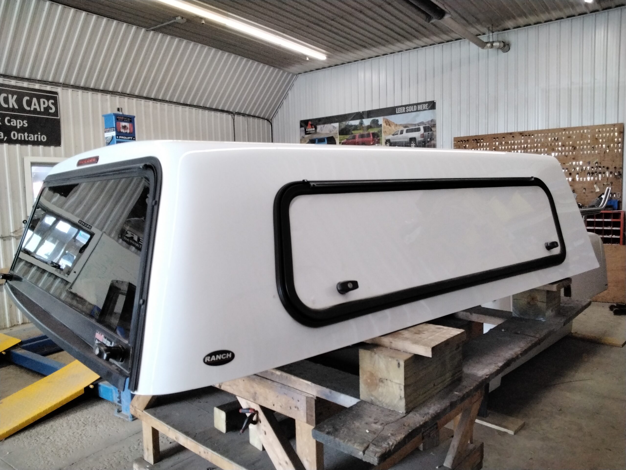 2014 – 2018 GMC Sierra or Chevrolet Silverado 6’6 White Ranch Truck Cap