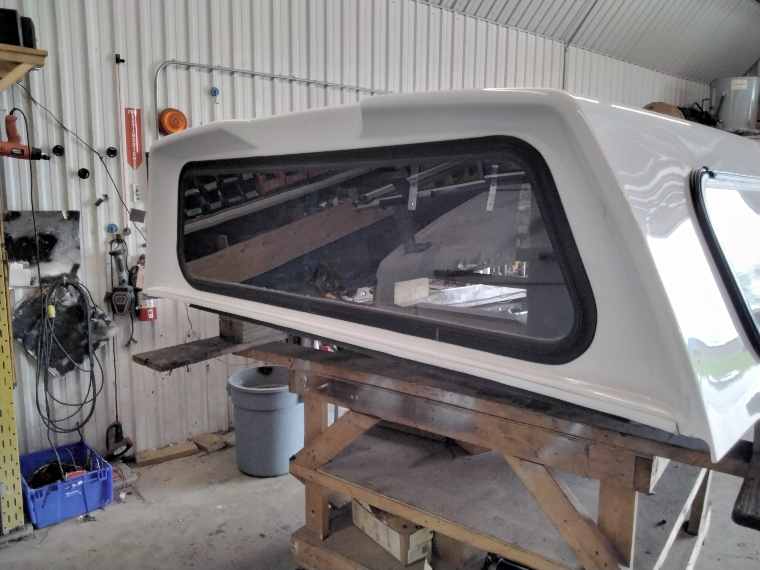 2014 – 2018 GMC Sierra or Chevrolet Silverado 6’6 White Ranch Truck Cap - Image 4