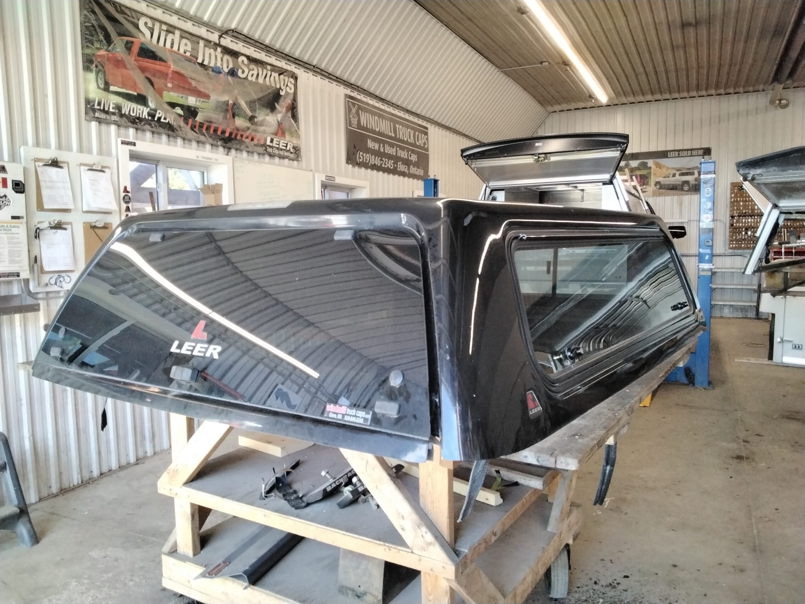 GMC Sierra or Chevrolet Silverado 6’6 GBA Black Leer100XR Truck Cap