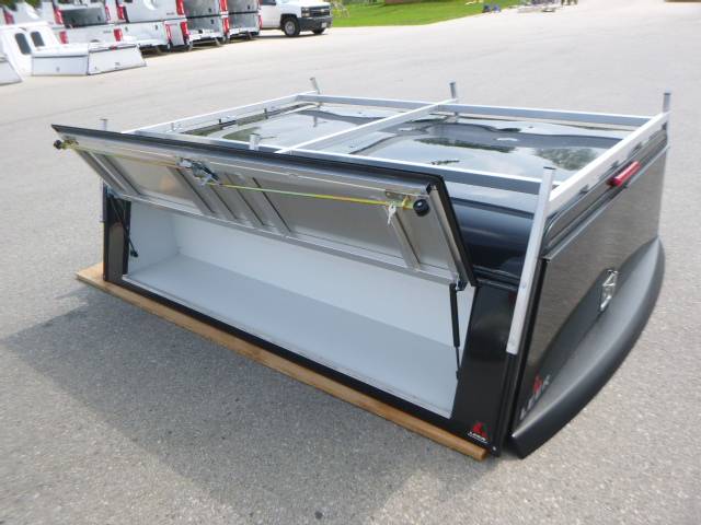 2019 -2026 GMC Sierra or Chevrolet Silverado 1500 8′ New Black Leer DCC Contractor truck cap - Image 3